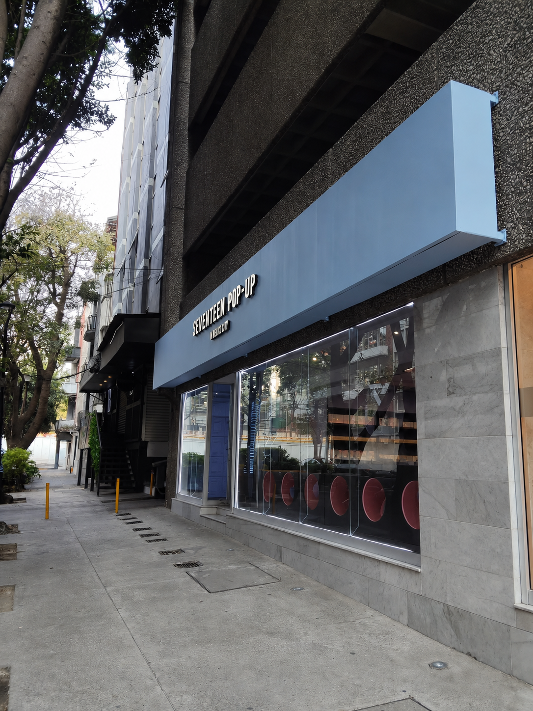 Built SEVENTEEN storefront and window display
