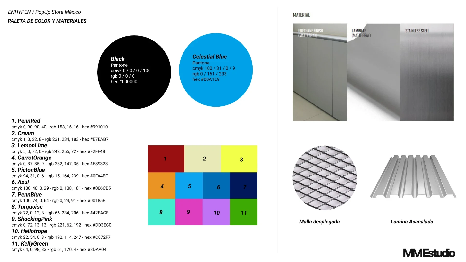 ENHYPEN approved palette and material references