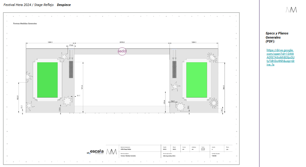 Sedal Stage — general dimensions plan