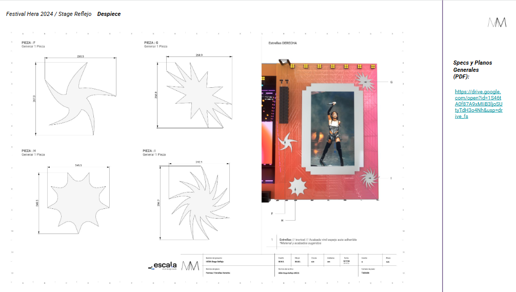 Sedal Stage — scenic elements breakdown